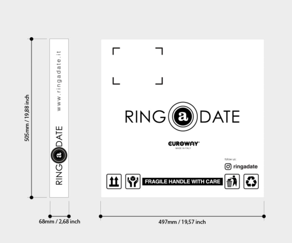 Ring a Date Perpetual Calendar - White -box-size