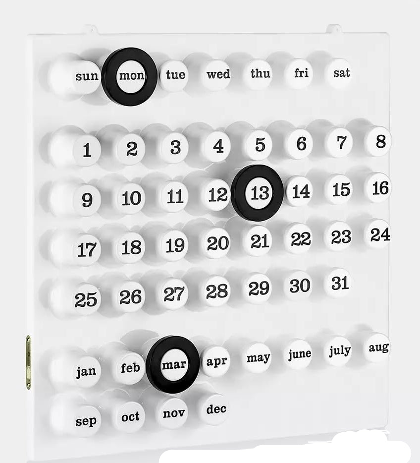 Ring a Date Perpetual Calendar - White