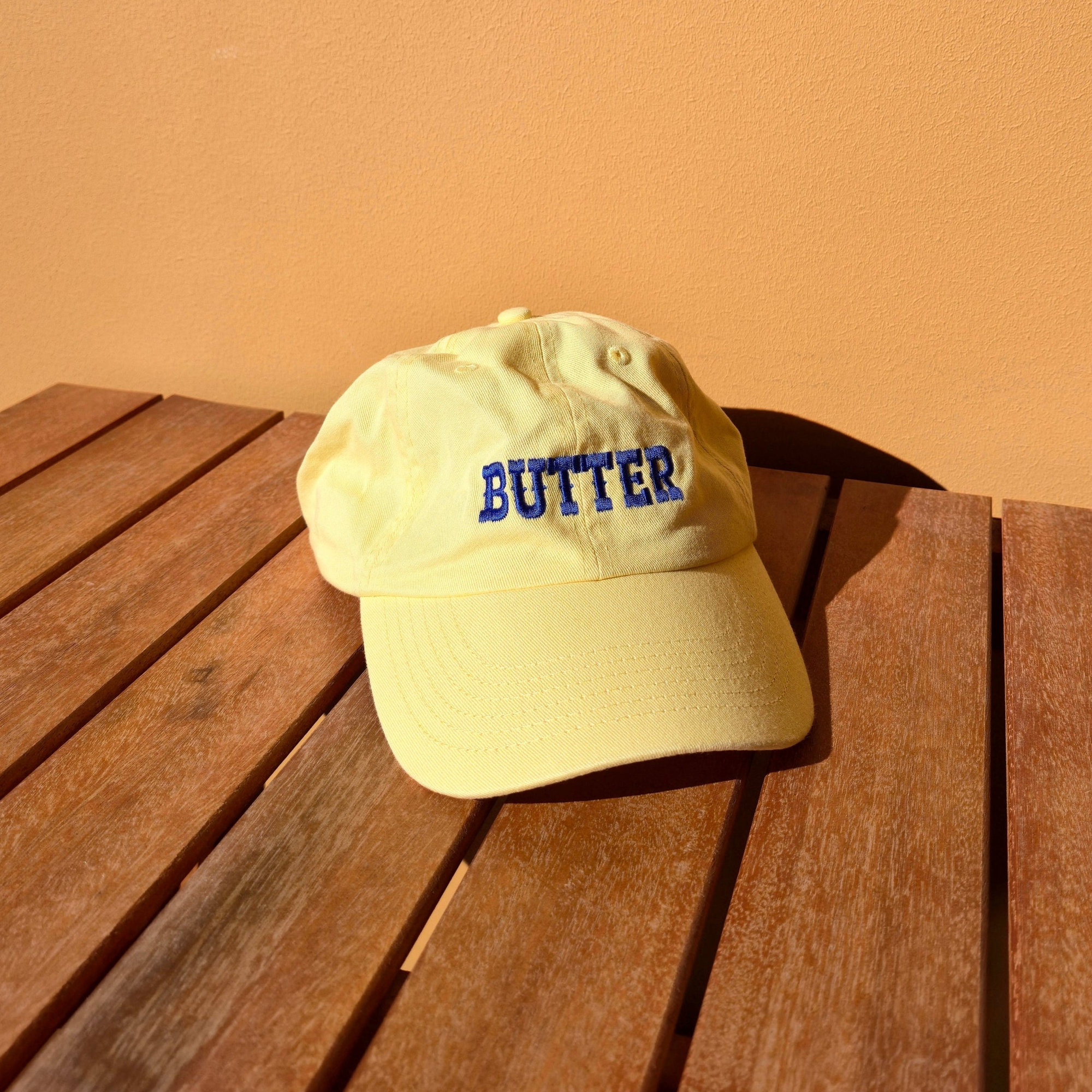 butter food embroidery cap Heyday House