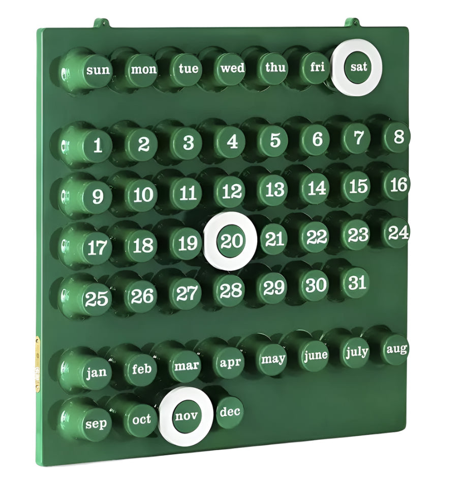 green ring a date calendar