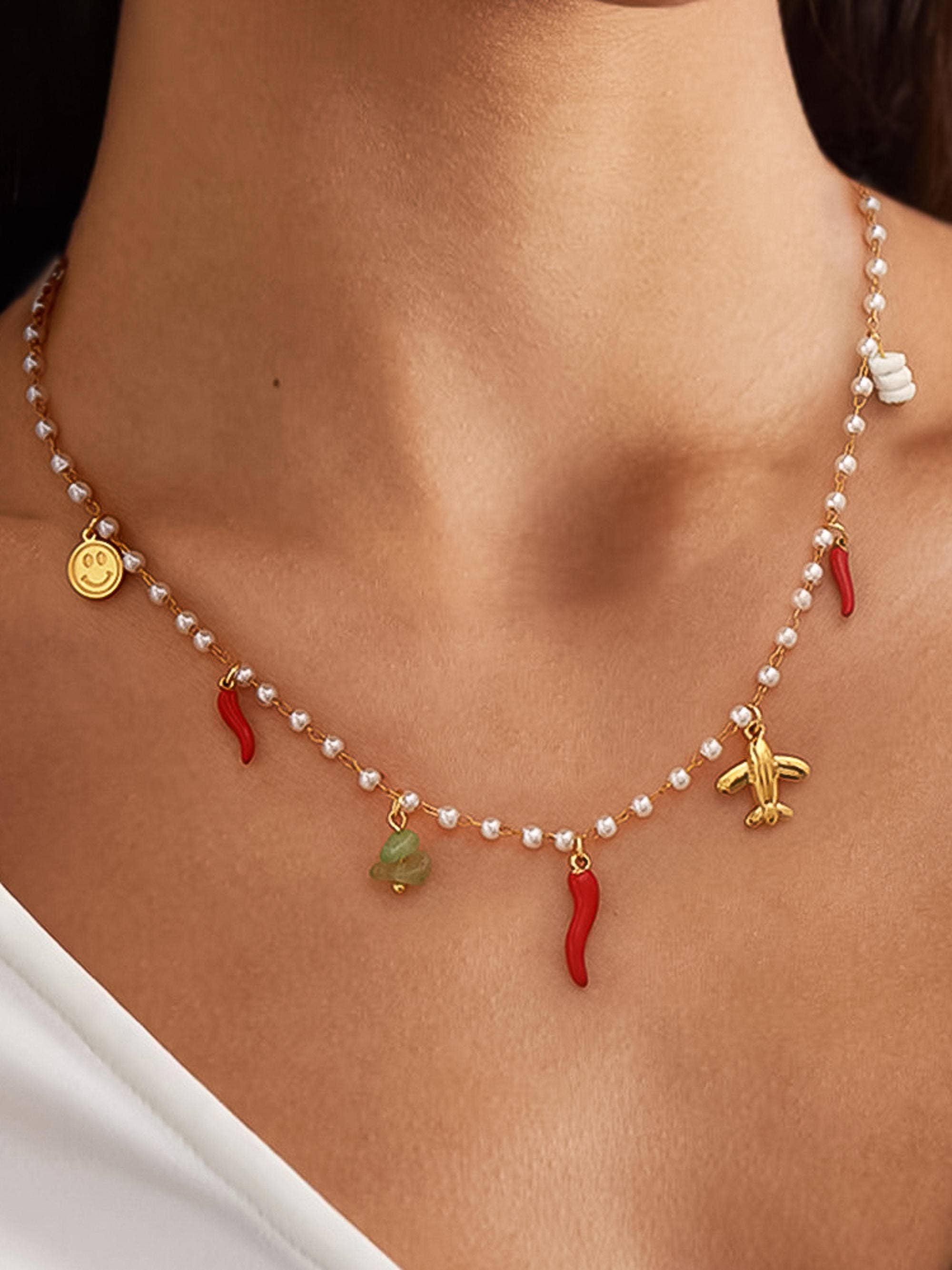 chilli necklace with other charms