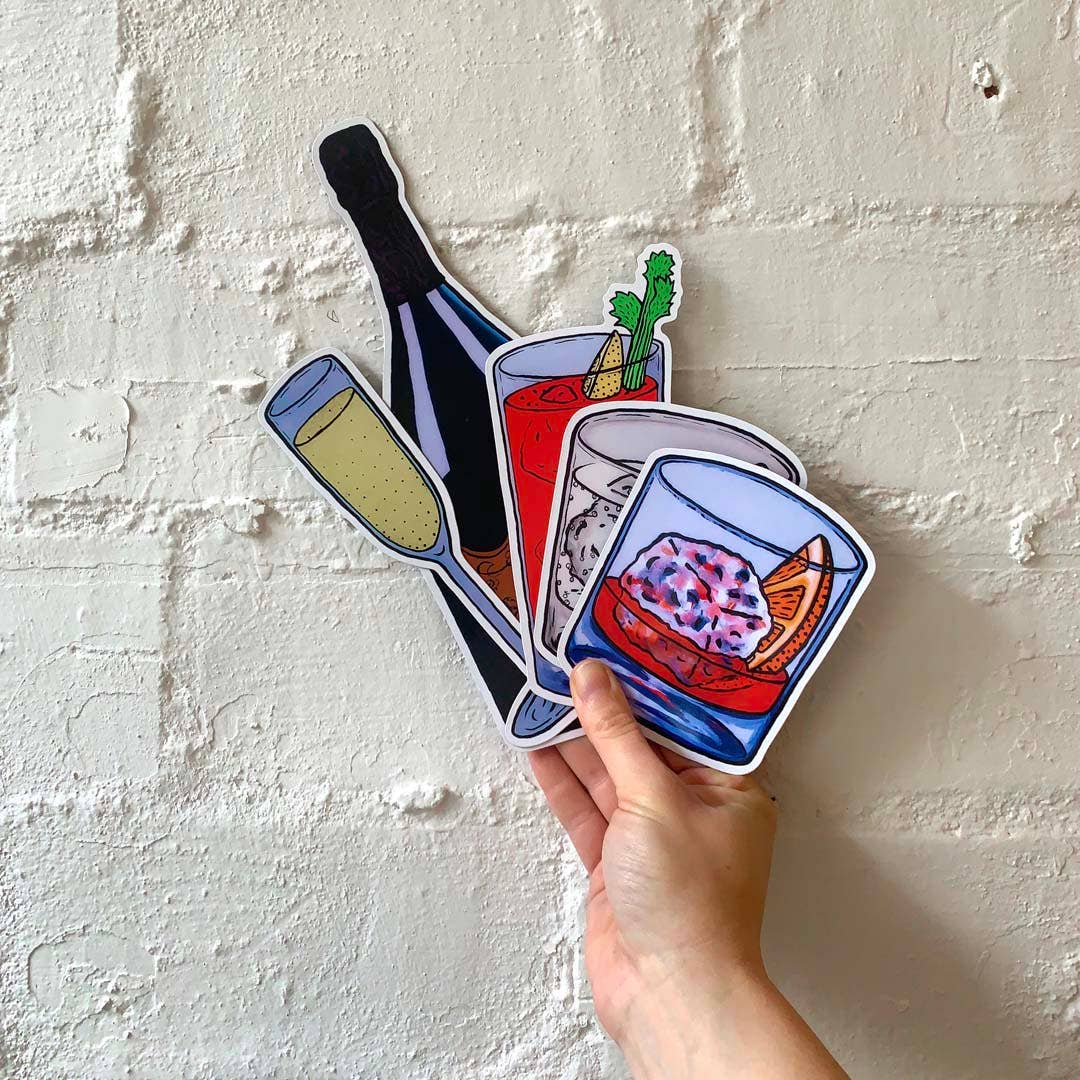 Big Drink Magnets cocktail champagne