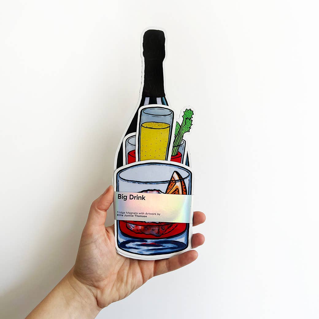 Big cocktail Drink Magnets packaging