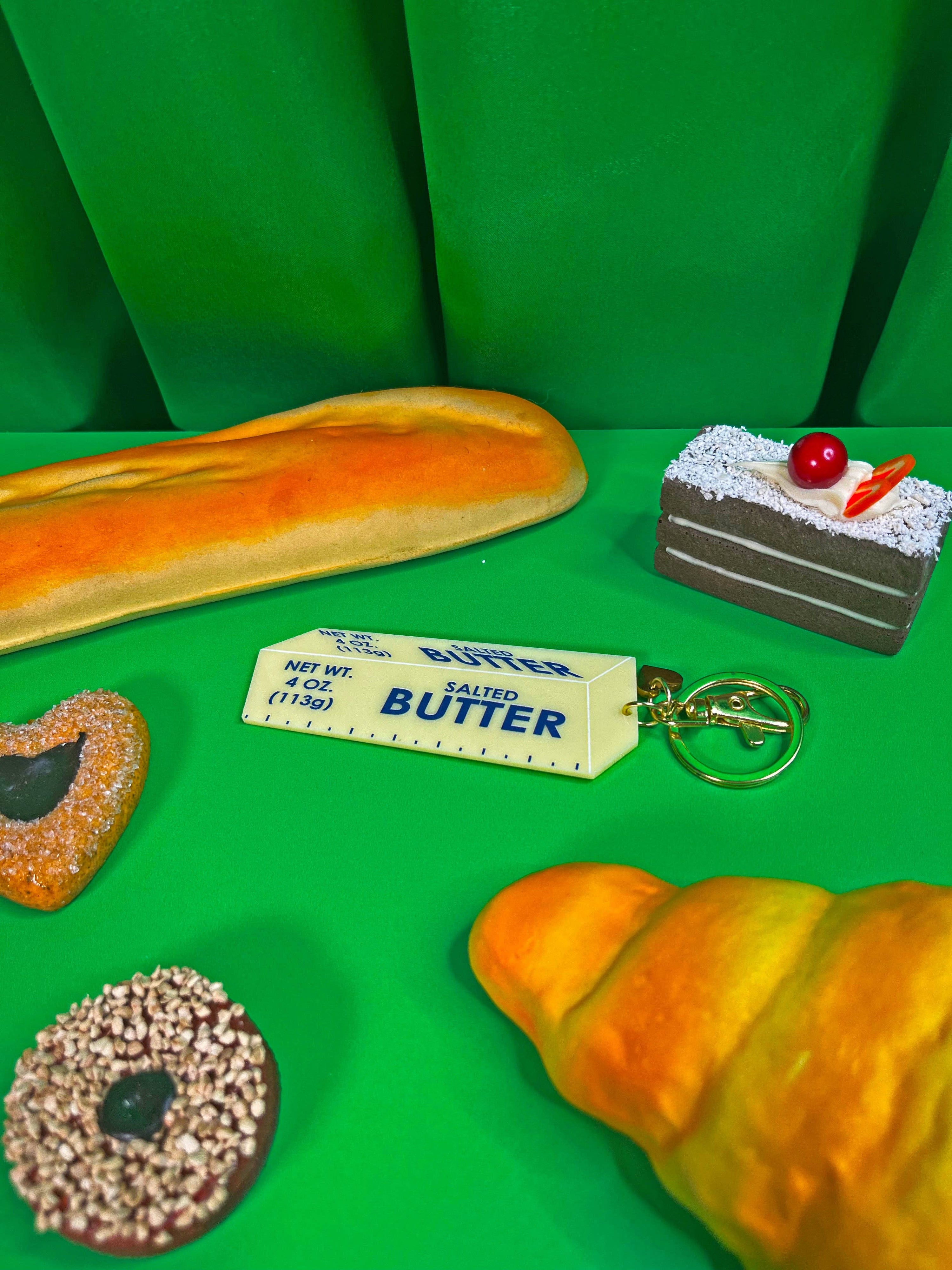 Butter Keychain with bread and cakes