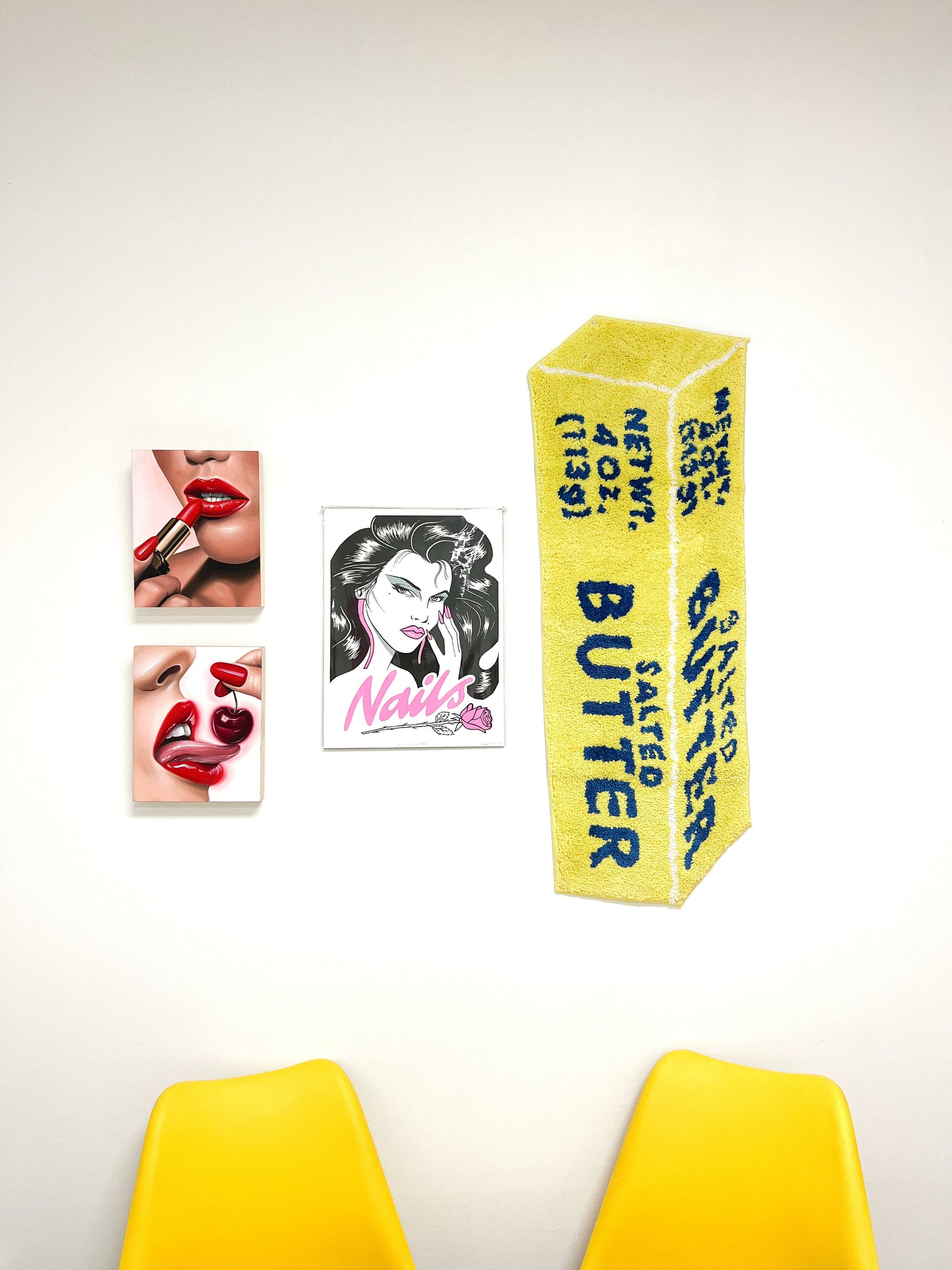 Butter Rug nex to pictures