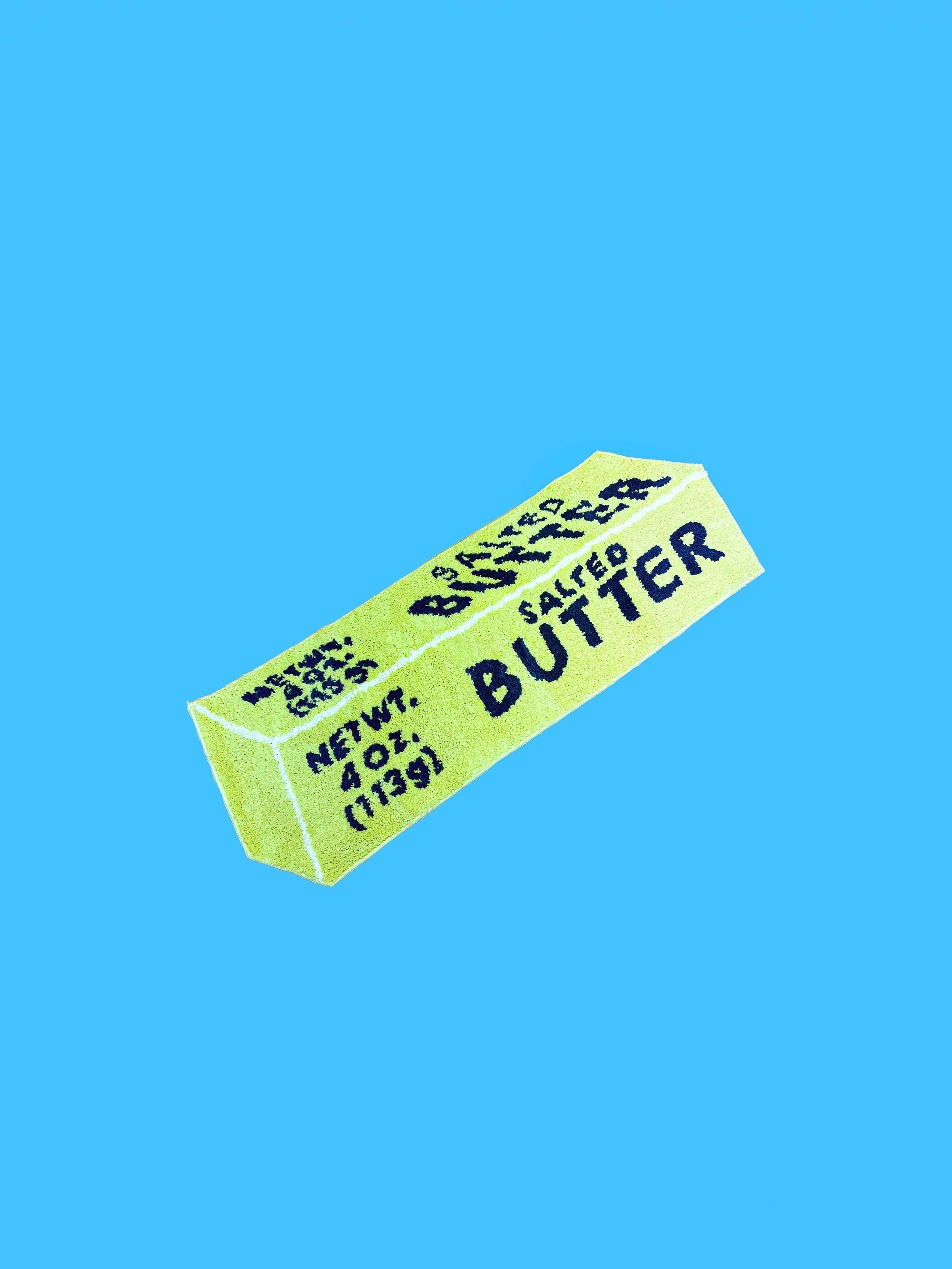 Butter Rug with blue background