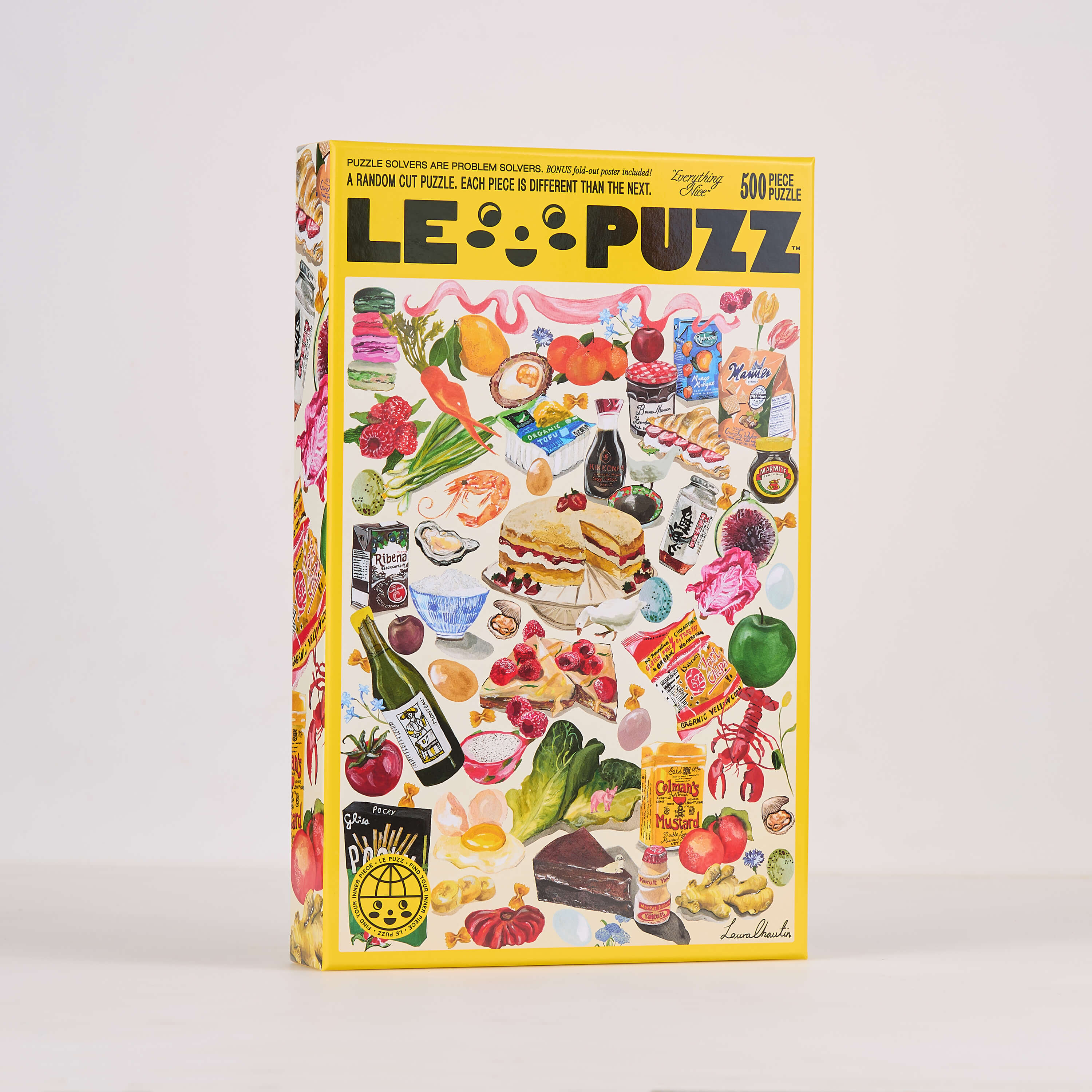 LE PUZZ puzzle box with colorful illustrations on a white background
