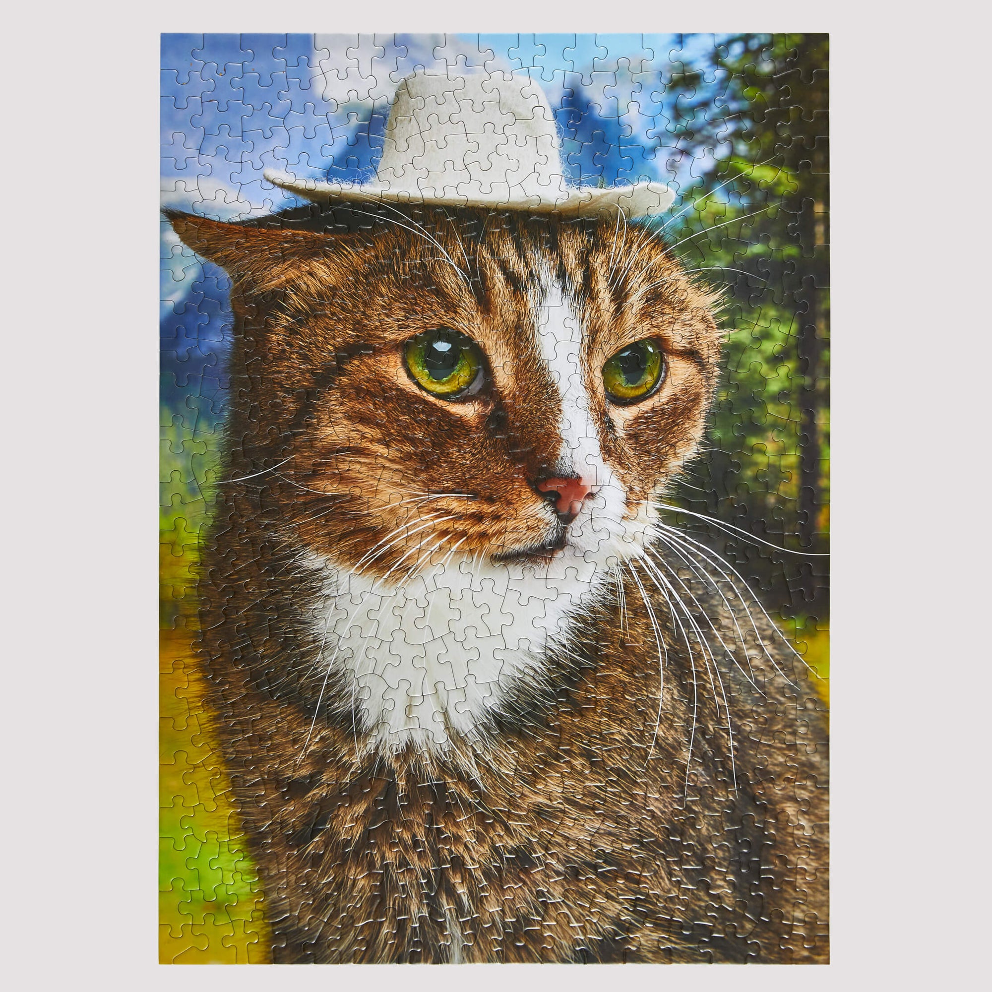 Le Puzz Howdy Pawtner 500-piece puzzle box back – yellow with character profile and activities