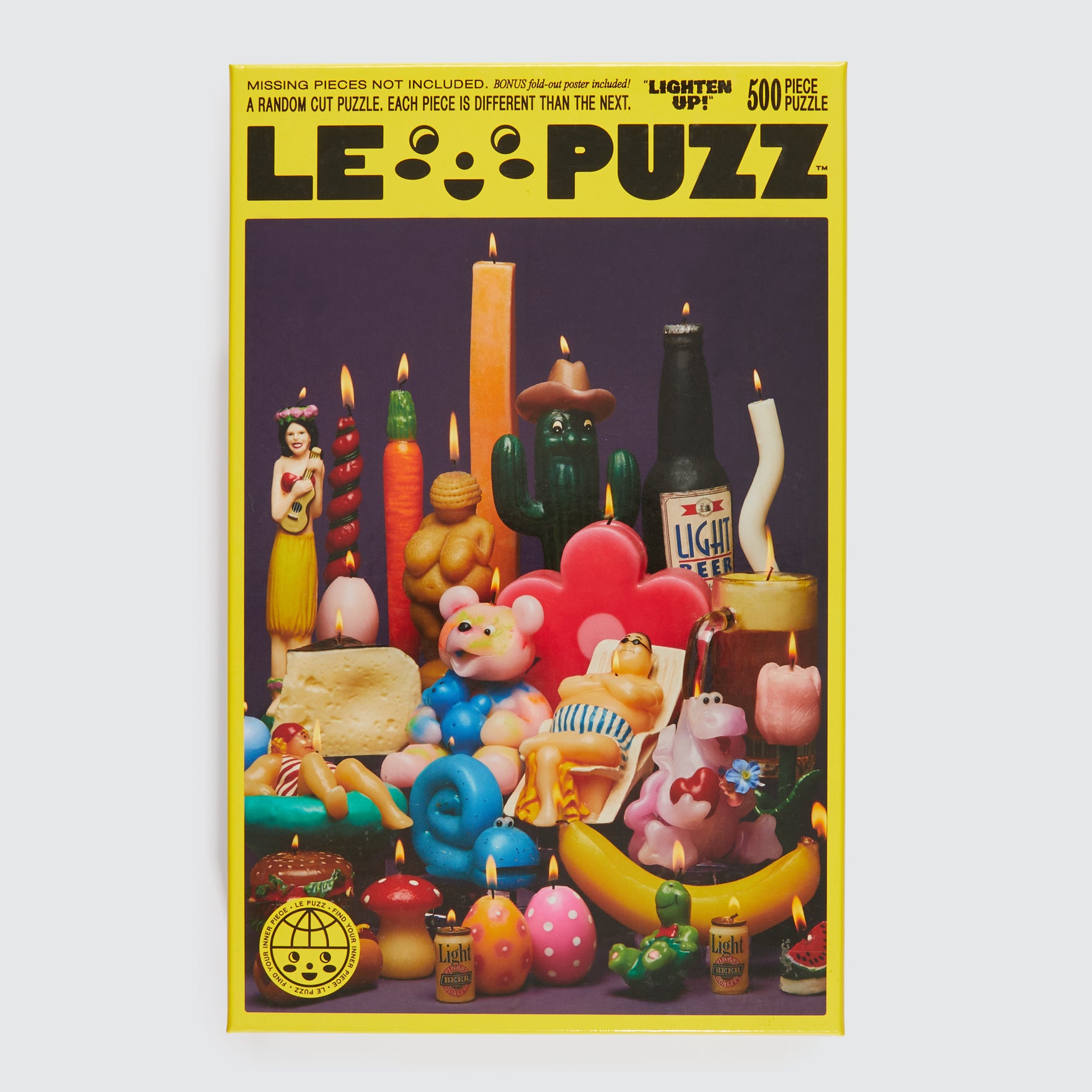 LE PUZZ puzzle box with colorful illustrations on a white background