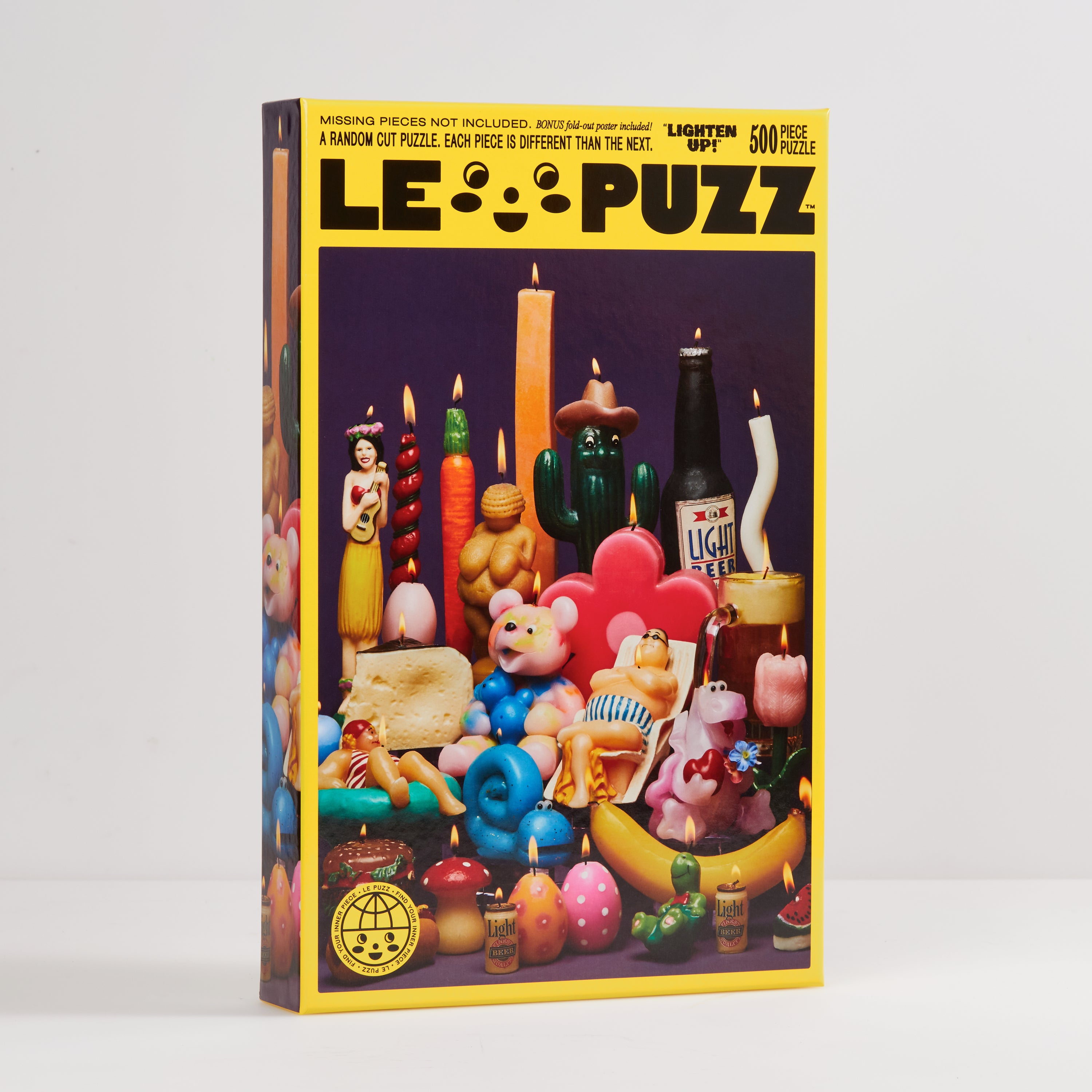 LE PUZZ puzzle box with colorful illustrations on a white background