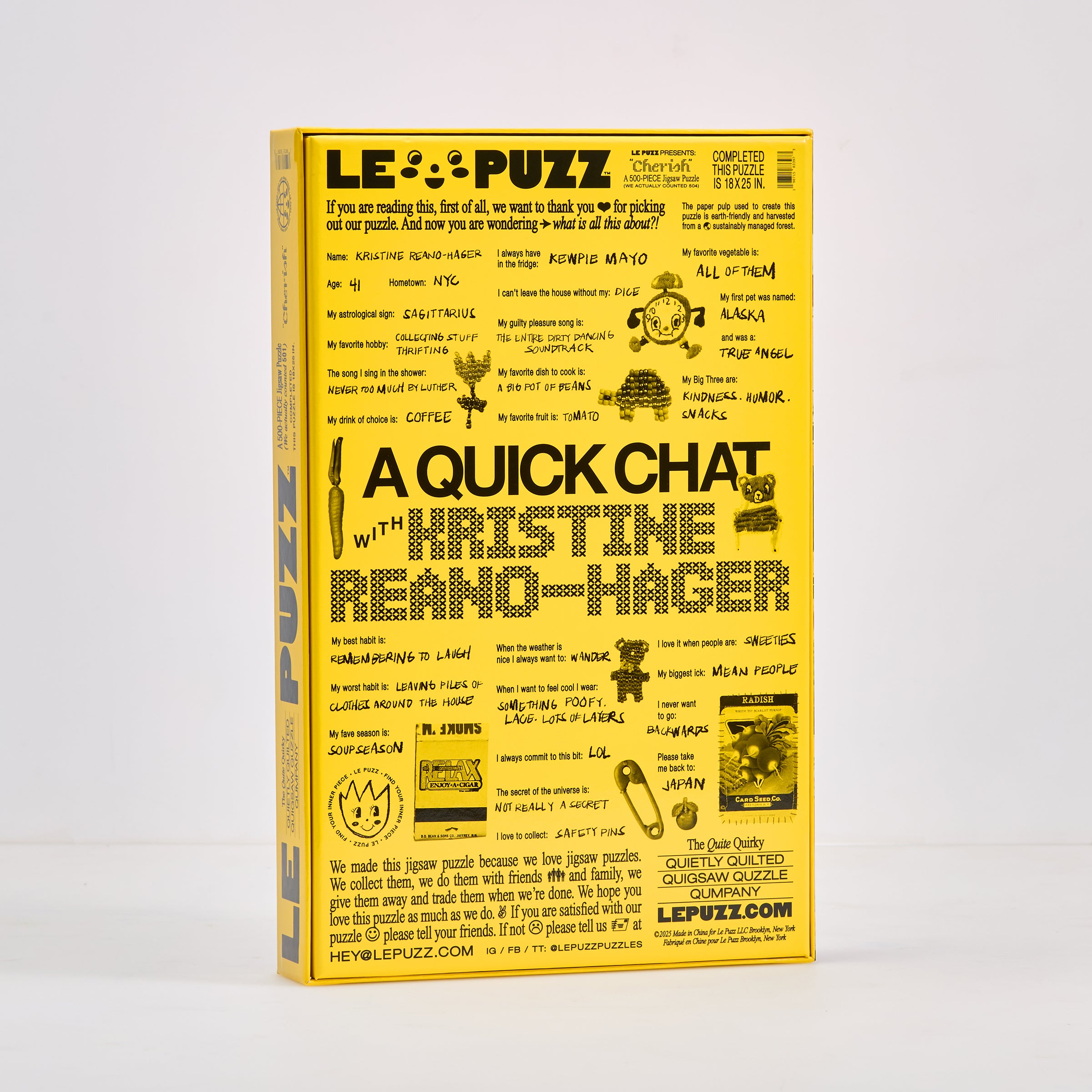 Yellow box with text and graphics on a white background