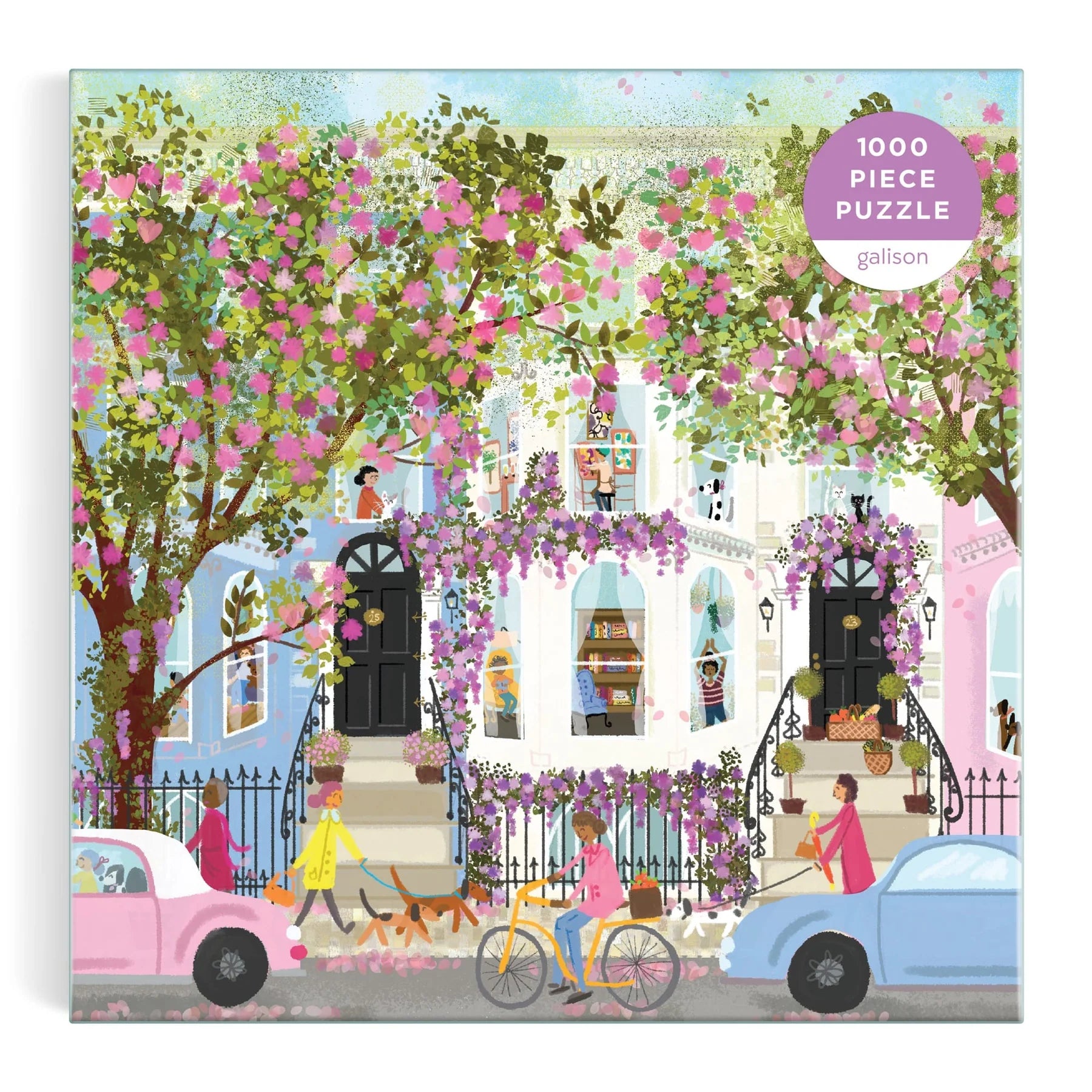 Gallieni 1000 piece puzzle packaging with a colorful street scene illustration.