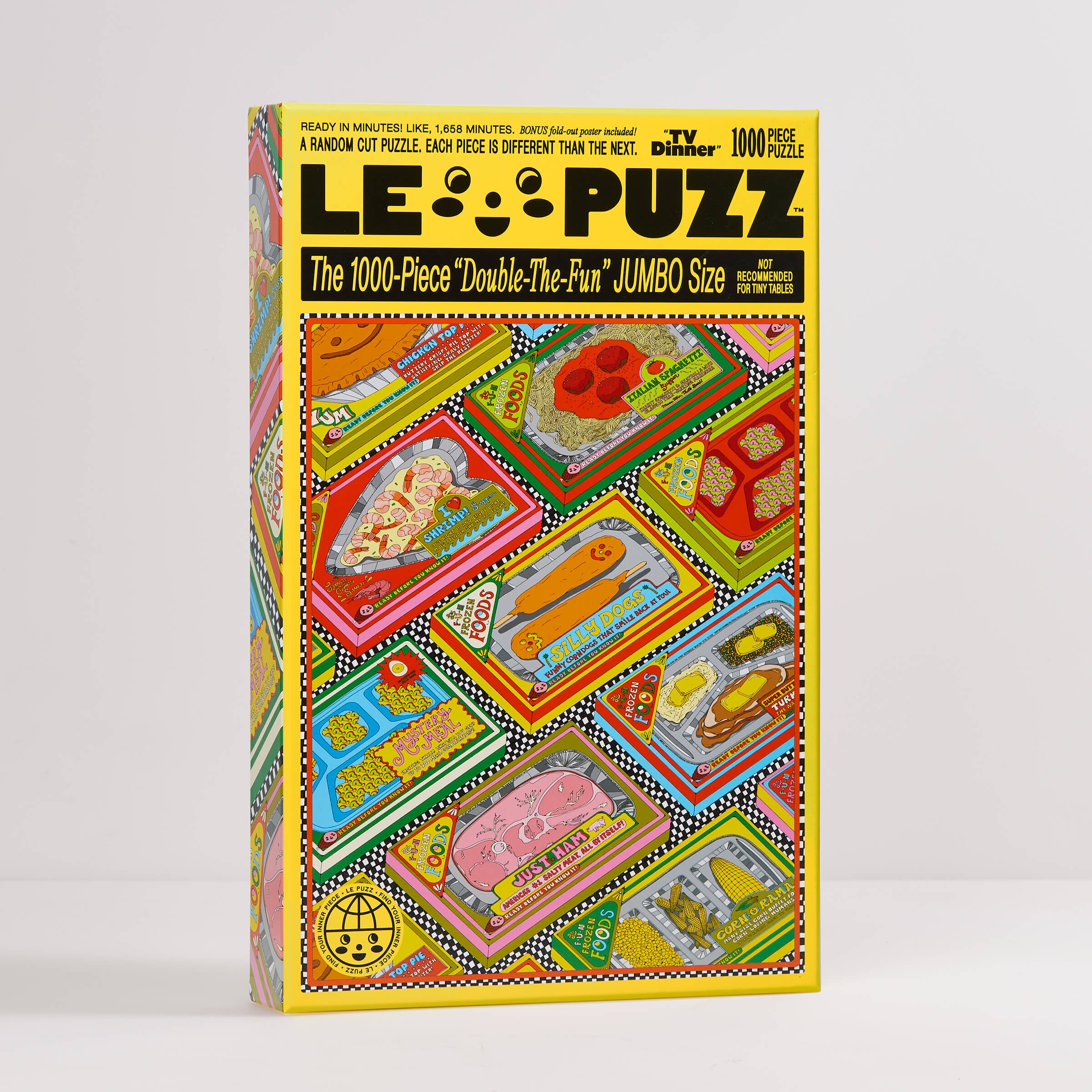 LE PUZZ puzzle box with colorful graphics on a white background