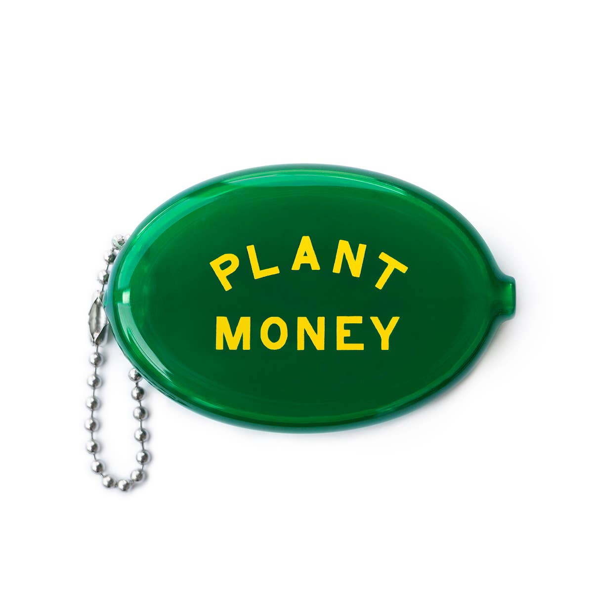 Green container with 'Plant Money' text on a white background